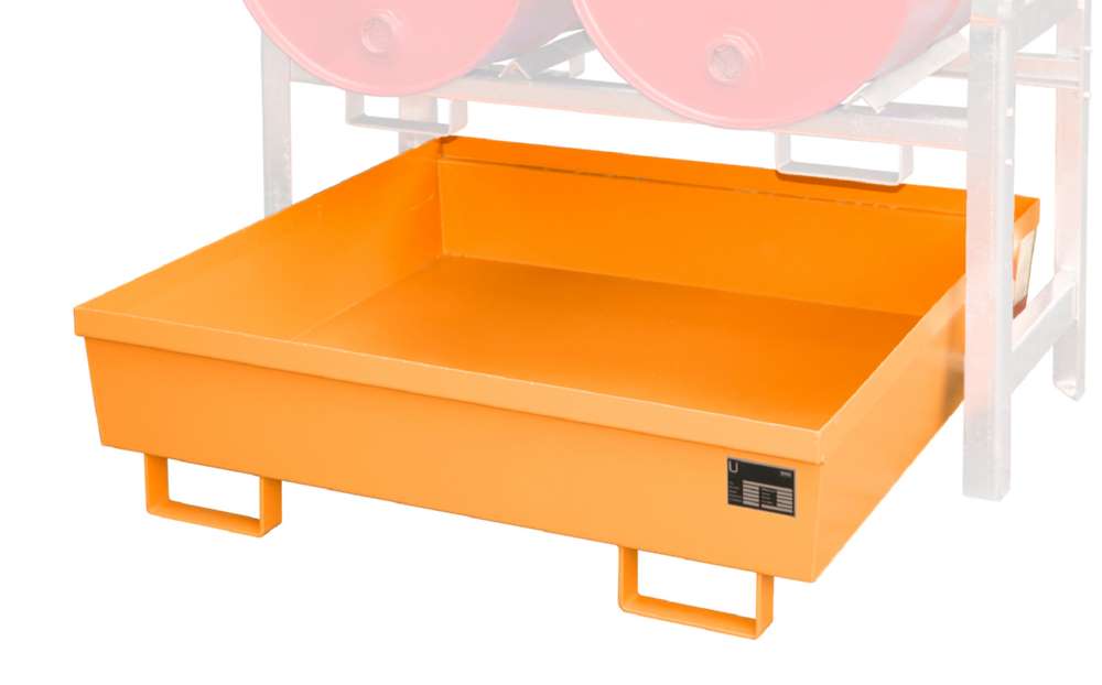 Produktbild Bauer Fassregal FRA 2 Auffangwanne 1200 x 335 x 1200 mm lackiert gelborange bild 2