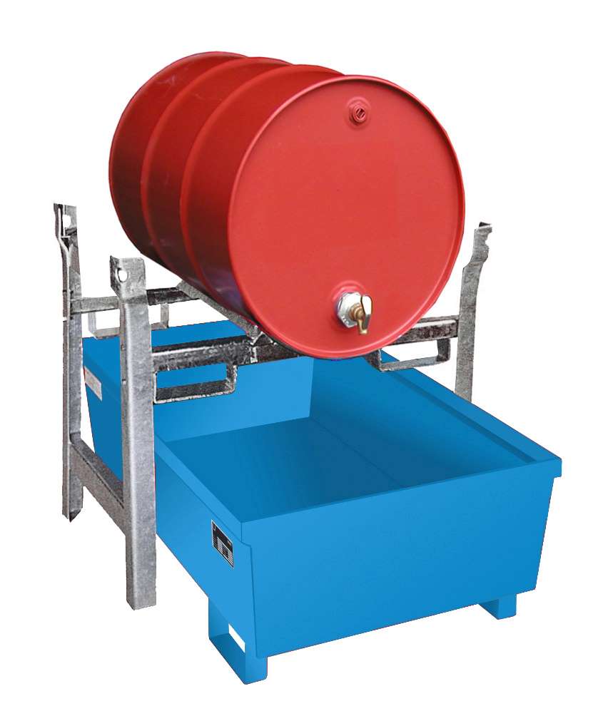 Produktbild Bauer Fassregal FRA 1 Auffangwanne 1200 x 415 x 800 mm lackiert lichtblau bild 2