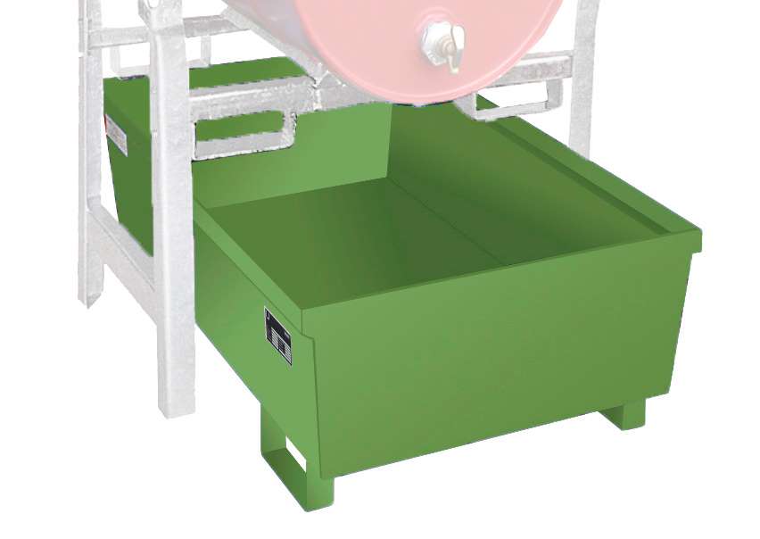 Produktbild Bauer Fassregal FRA 1 Auffangwanne 1200 x 415 x 800 mm lackiert resedagrün