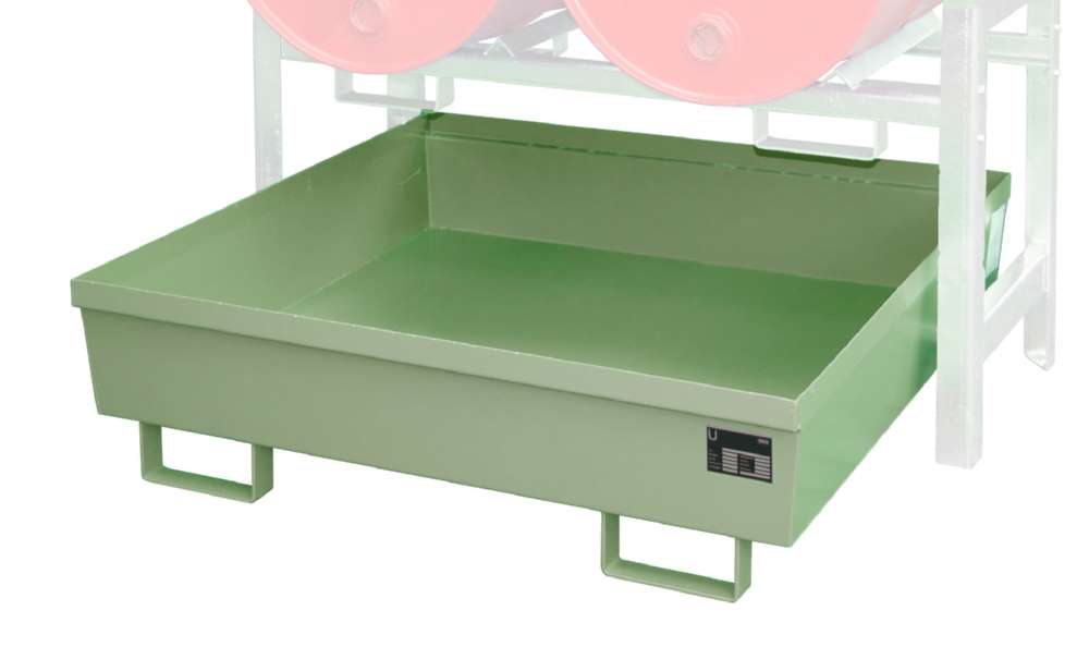 Produktbild Bauer Fassregal FRA 2 Auffangwanne 1200 x 335 x 1200 mm lackiert resedagrün