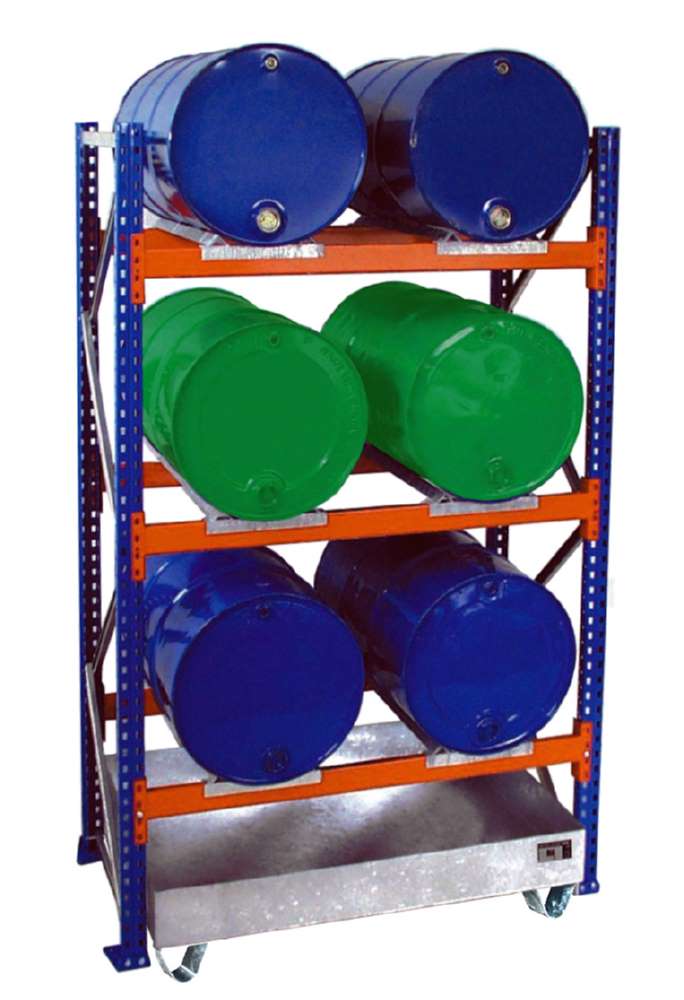 Produktbild Bauer Fassregal mit Auffangwanne 3002 1510 x 2500 x 1200 mm verzinkt