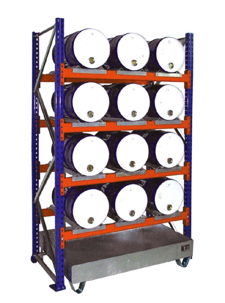 Produktbild Bauer Fassregal mit Auffangwanne 3006 1510 x 2500 x 1200 mm verzinkt