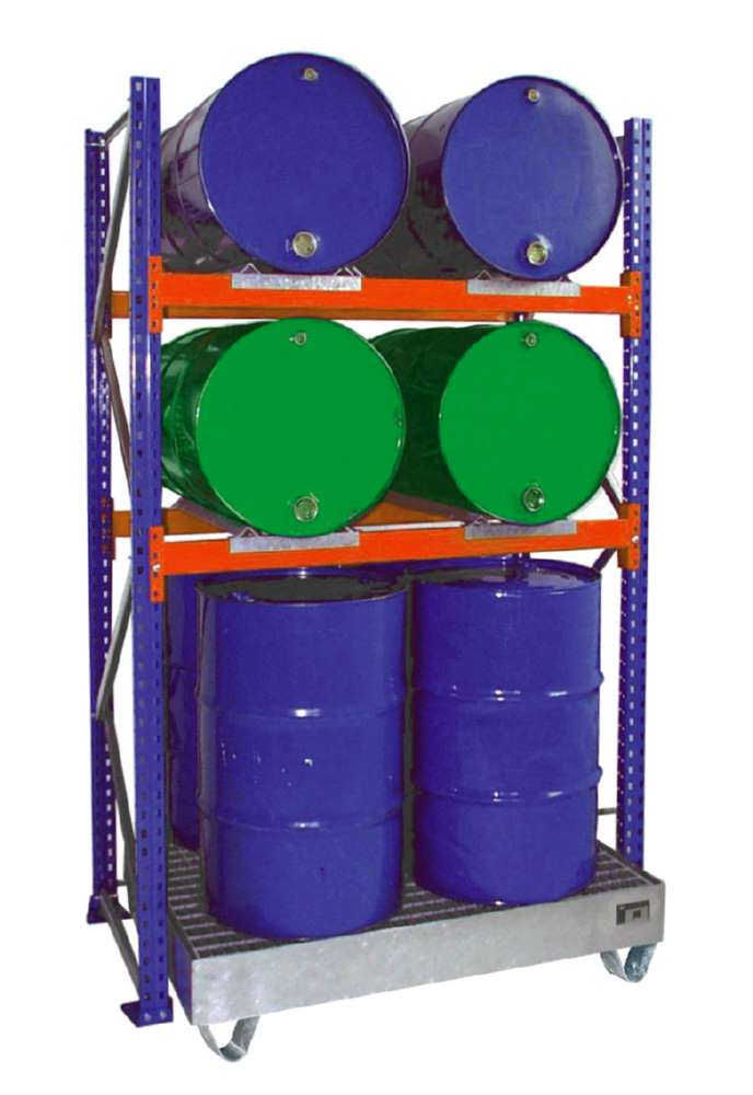 Produktbild Bauer Fassregal mit Auffangwanne 3010 1510 x 2500 x 1200 mm verzinkt