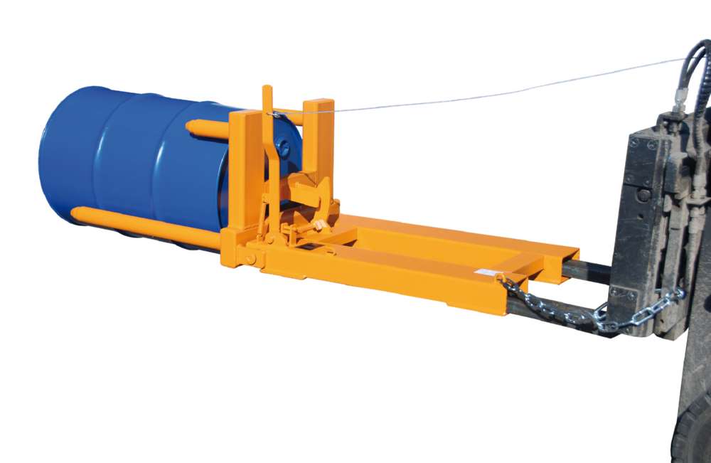 Produktbild Bauer Fasswender FW-I für 200 Liter Stahl und Rollreifenfässer lackiert gelborange bild 4