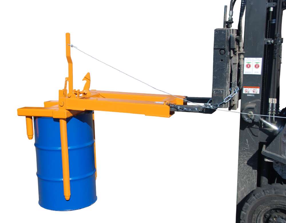 Produktbild Bauer Fasswender FW-I für 200 Liter Stahl und Rollreifenfässer lackiert gelborange