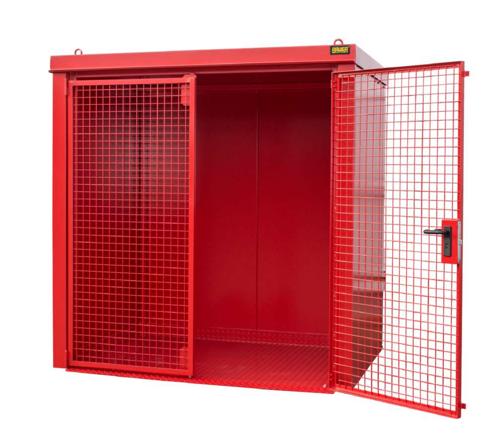 Produktbild Bauer Gasflaschen Container GFC B M2 2125 x 2265 x 1575 mm lackiert feuerrot bild 2