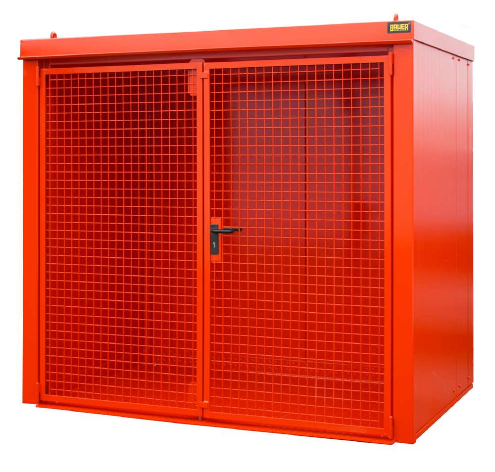 Produktbild Bauer Gasflaschen Container GFC B M3 2425 x 2265 x 1575 mm lackiert feuerrot