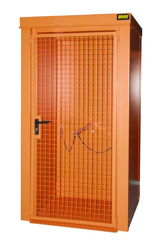 Produktbild Bauer Gasflaschen Container GFC B M0 1185 x 2210 x 1095 mm lackiert gelborange bild 2