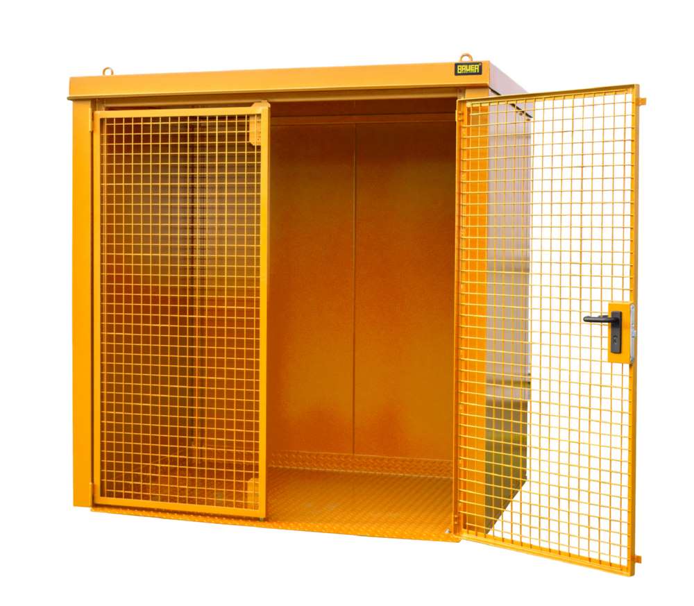 Produktbild Bauer Gasflaschen Container GFC B M2 2125 x 2265 x 1575 mm lackiert gelborange bild 2