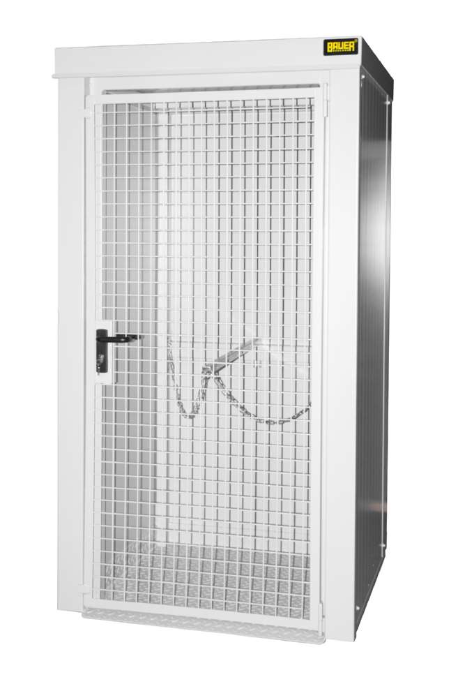 Produktbild Bauer Gasflaschen Container GFC B M0 1185 x 2210 x 1095 mm lackiert grauweiß bild 2