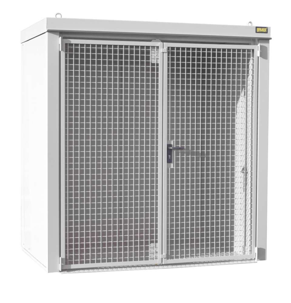 Produktbild Bauer Gasflaschen Container GFC B M1 2120 x 2265 x 1180 mm lackiert grauweiß