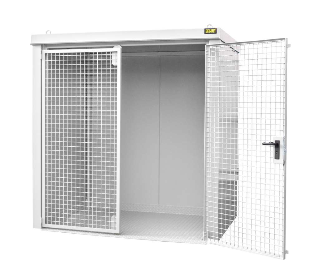 Produktbild Bauer Gasflaschen Container GFC B M2 2125 x 2265 x 1575 mm lackiert grauweiß bild 2