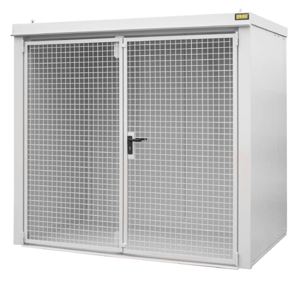 Produktbild Bauer Gasflaschen Container GFC B M3 2425 x 2265 x 1575 mm lackiert grauweiß