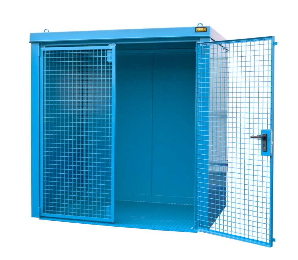 Produktbild Bauer Gasflaschen Container GFC B M2 2125 x 2265 x 1575 mm lackiert lichtblau bild 2