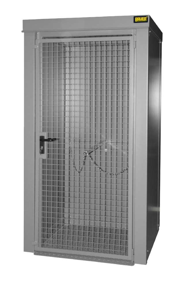 Produktbild Bauer Gasflaschen Container GFC B M0 1185 x 2210 x 1095 mm lackiert mausgrau bild 2