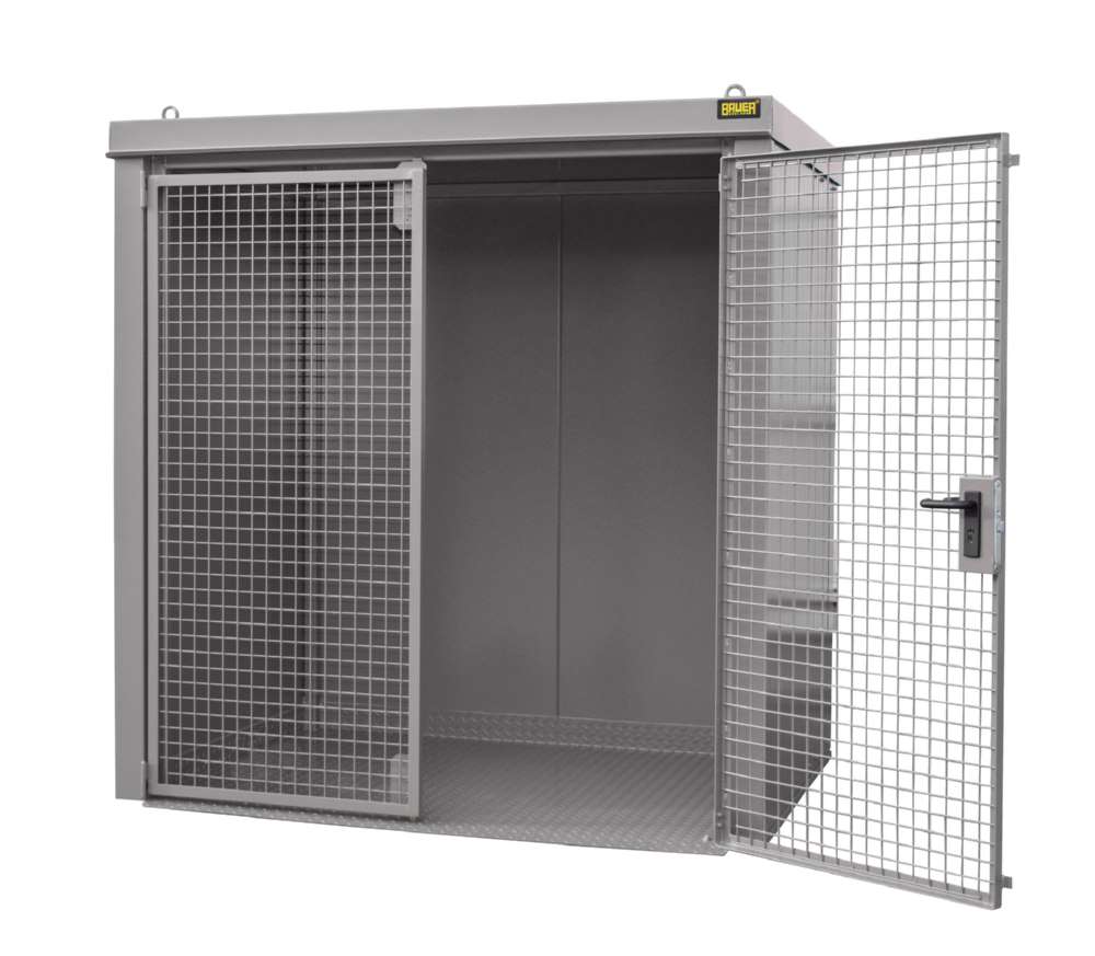 Produktbild Bauer Gasflaschen Container GFC B M2 2125 x 2265 x 1575 mm lackiert mausgrau bild 2