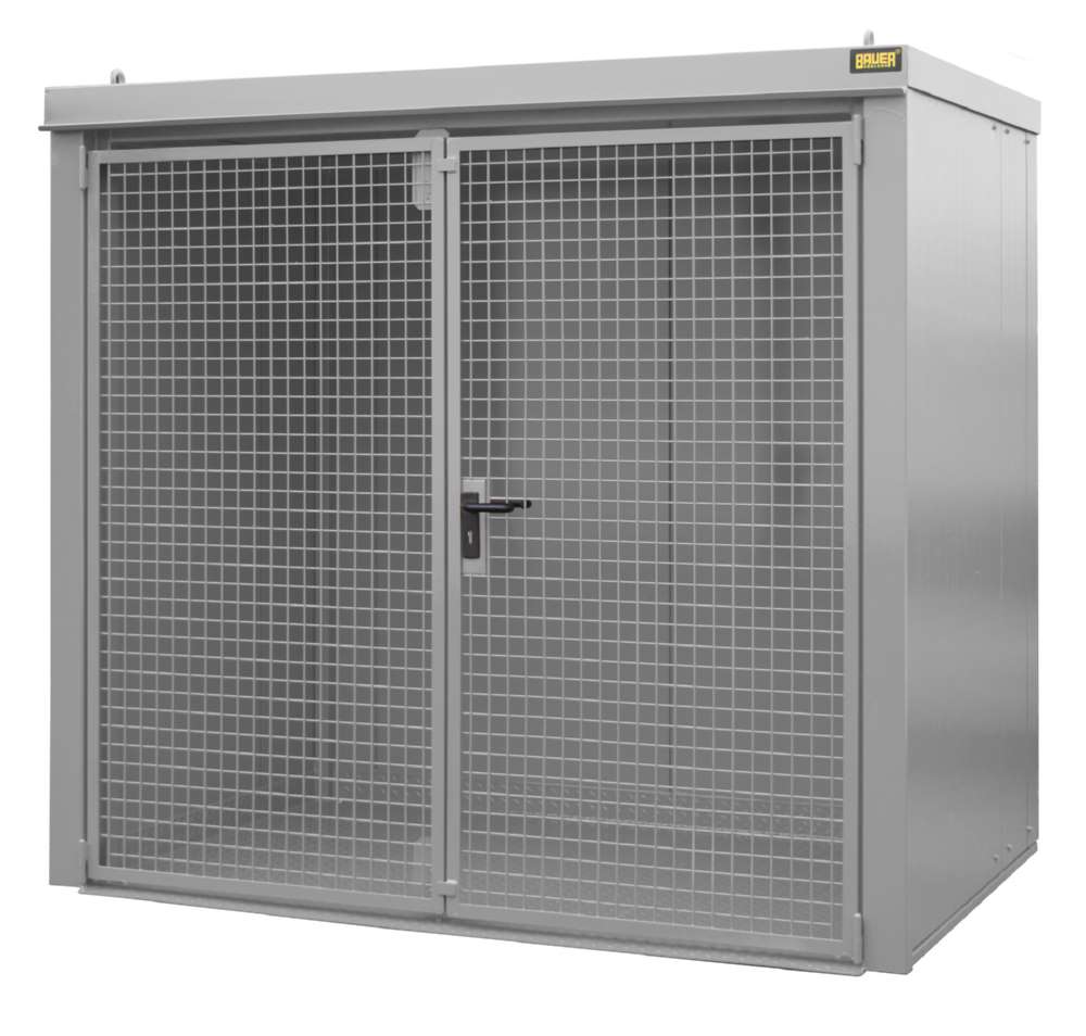 Produktbild Bauer Gasflaschen Container GFC B M3 2425 x 2265 x 1575 mm lackiert mausgrau