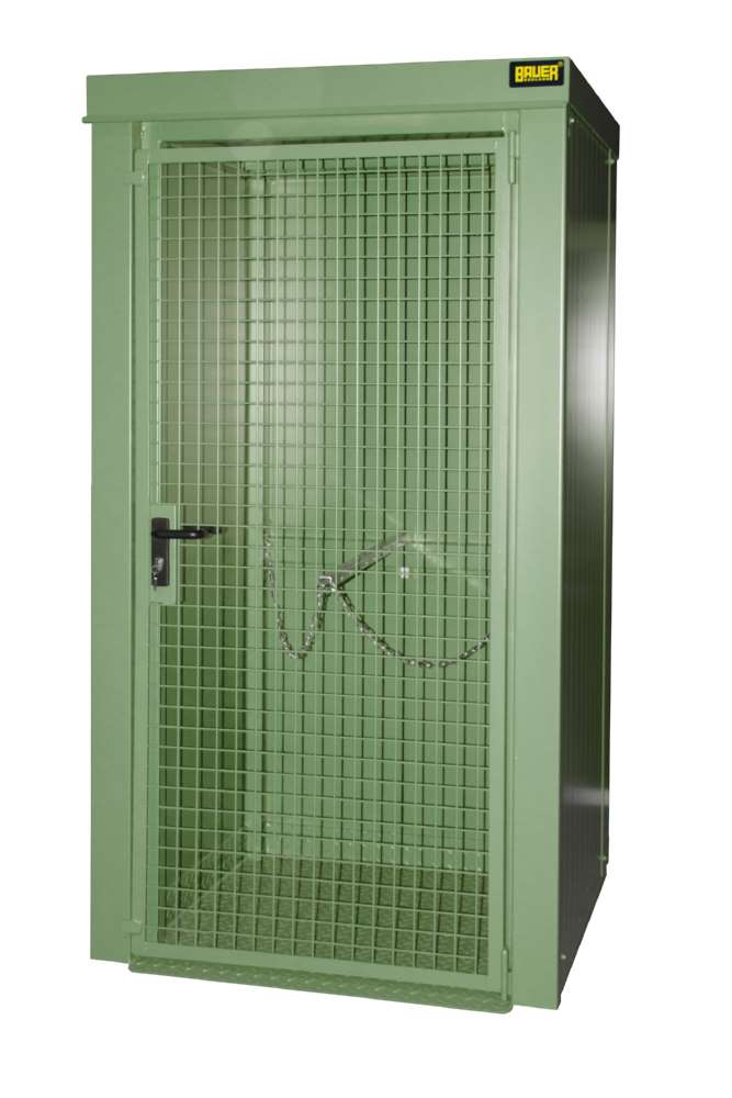 Produktbild Bauer Gasflaschen Container GFC B M0 1185 x 2210 x 1095 mm lackiert resedagrün bild 2