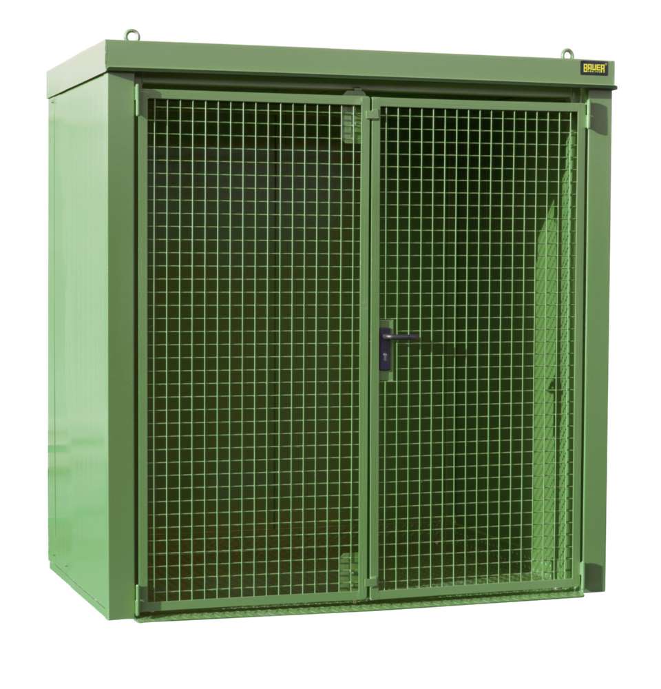 Produktbild Bauer Gasflaschen Container GFC B M1 2120 x 2265 x 1180 mm lackiert resedagrün