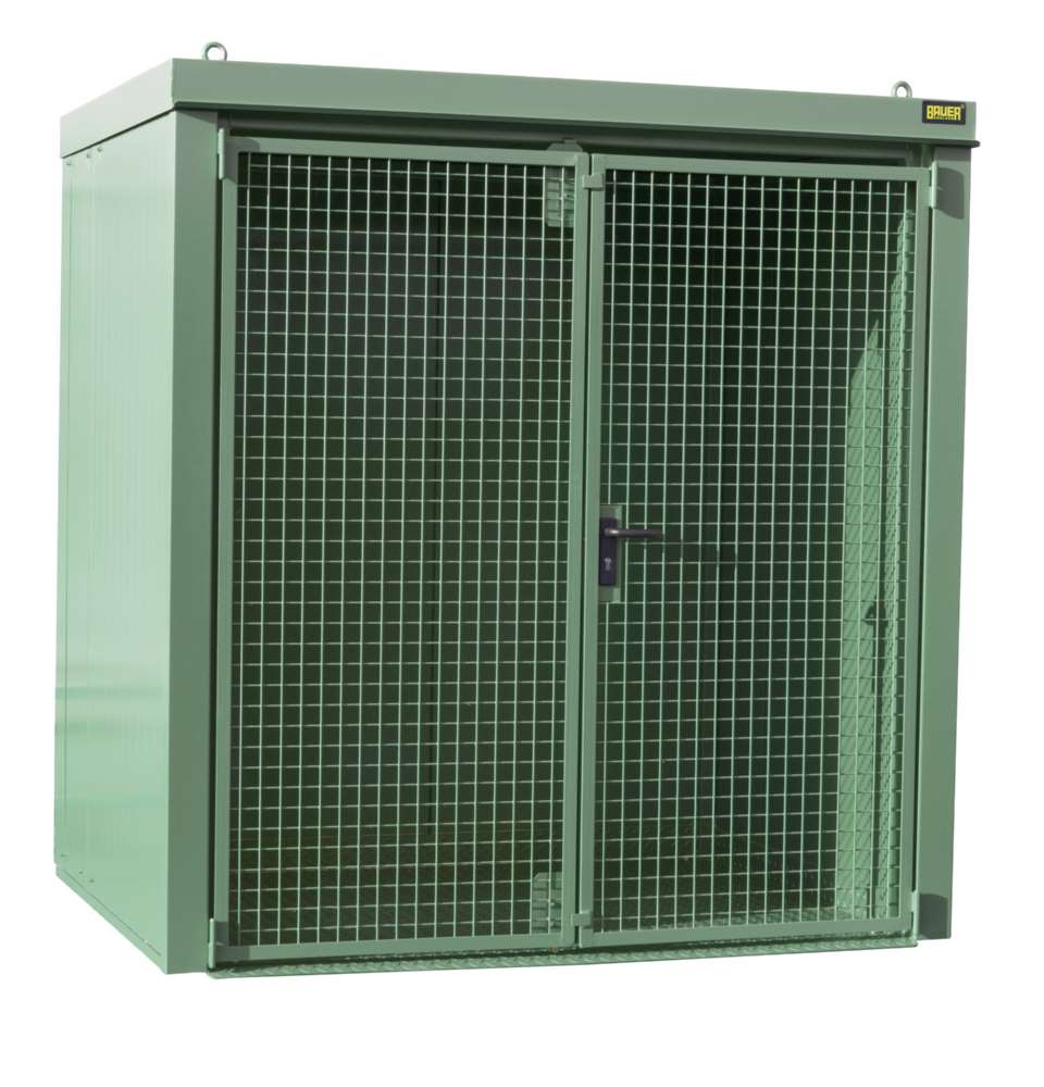 Produktbild Bauer Gasflaschen Container GFC B M2 2125 x 2265 x 1575 mm lackiert resedagrün