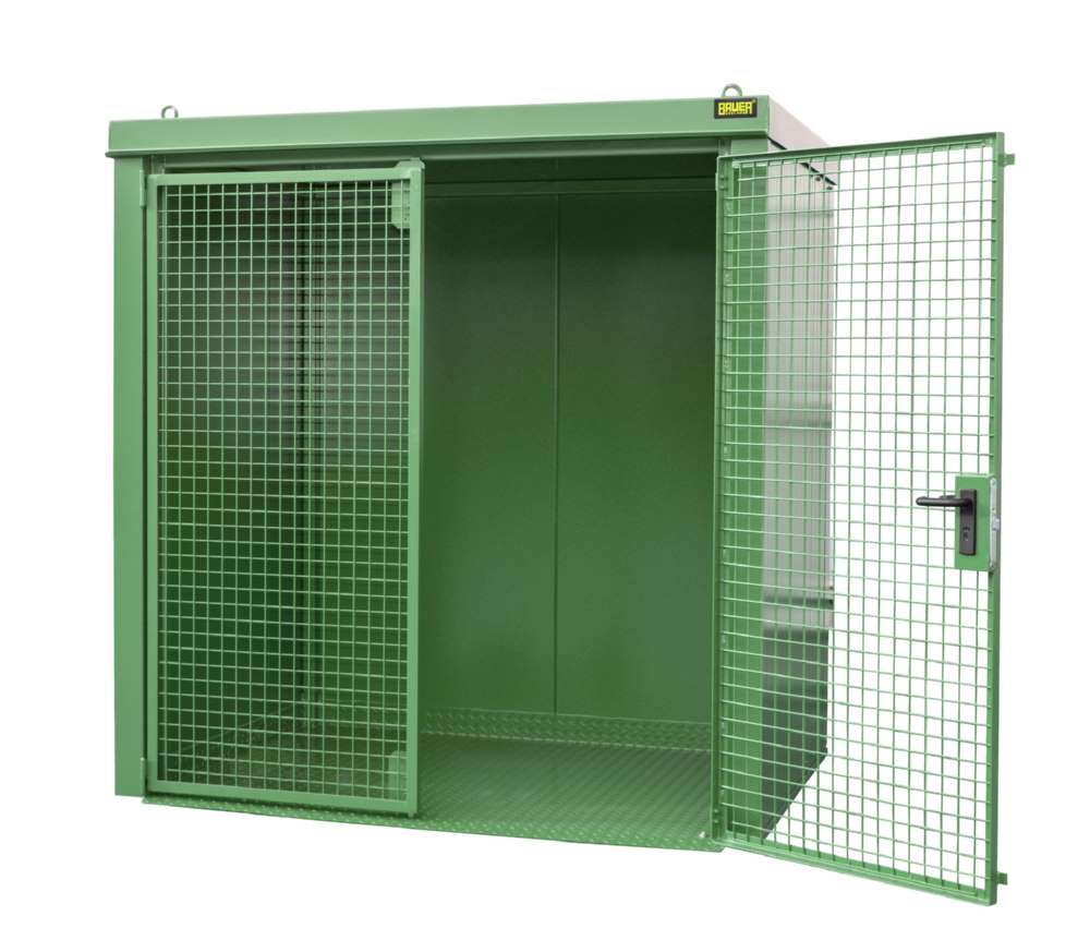 Produktbild Bauer Gasflaschen Container GFC B M2 2125 x 2265 x 1575 mm lackiert resedagrün bild 2