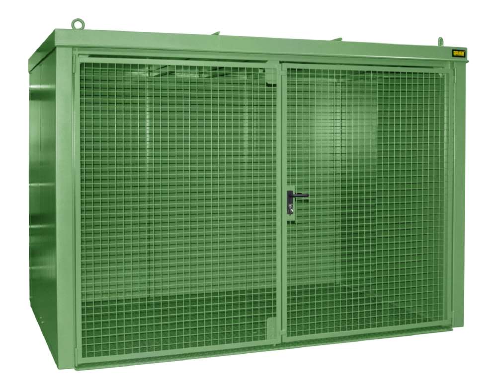 Produktbild Bauer Gasflaschen Container GFC B M4 3120 x 2295 x 1575 mm lackiert resedagrün