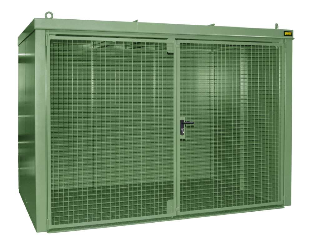 Produktbild Bauer Gasflaschen Container GFC B M5 3120 x 2295 x 2180 mm lackiert resedagrün