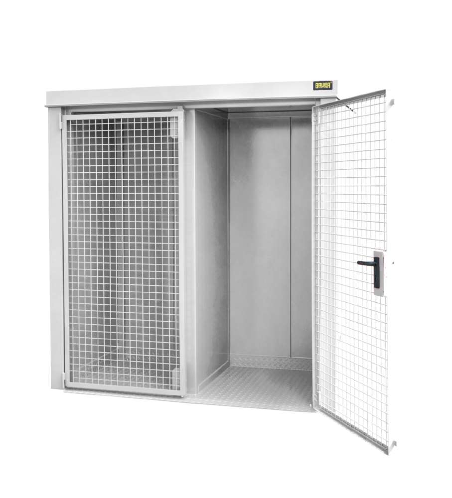 Produktbild Bauer Gasflaschen Container GFC BW M1 2120 x 2265 x 1180 mm lackiert grauweiß