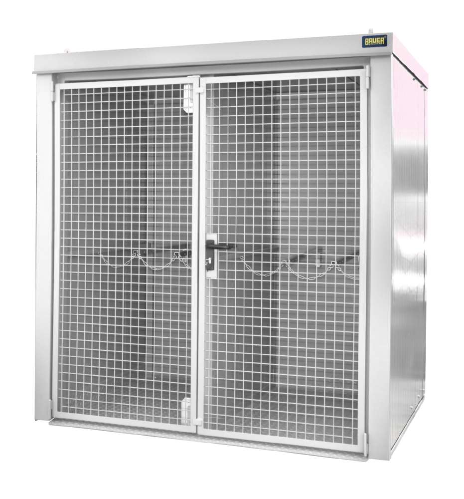 Produktbild Bauer Gasflaschen Container GFC BW M2 2125 x 2265 x 1575 mm lackiert grauweiß