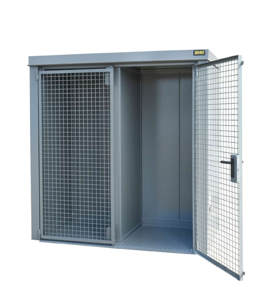 Produktbild Bauer Gasflaschen Container GFC BW M1 2120 x 2265 x 1180 mm lackiert mausgrau