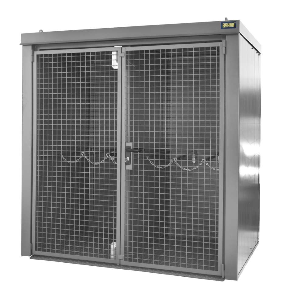 Produktbild Bauer Gasflaschen Container GFC BW M2 2125 x 2265 x 1575 mm lackiert mausgrau