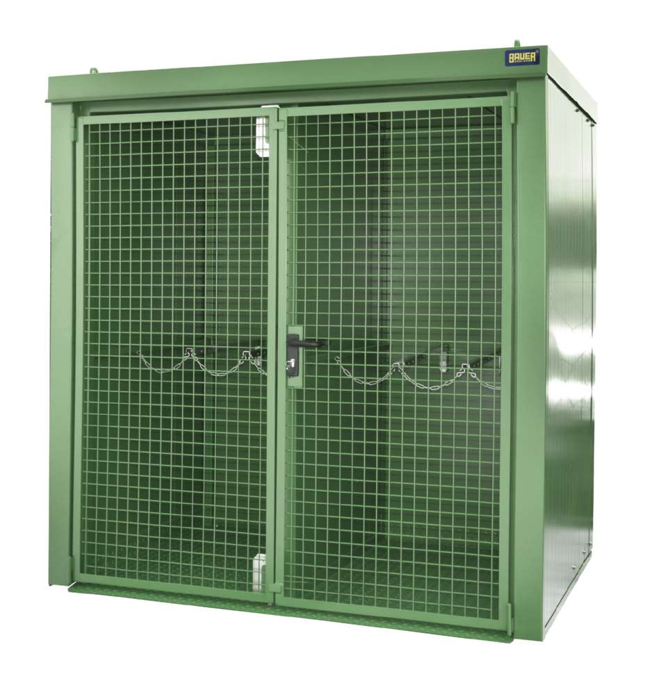 Produktbild Bauer Gasflaschen Container GFC BW M2 2125 x 2265 x 1575 mm lackiert resedagrün