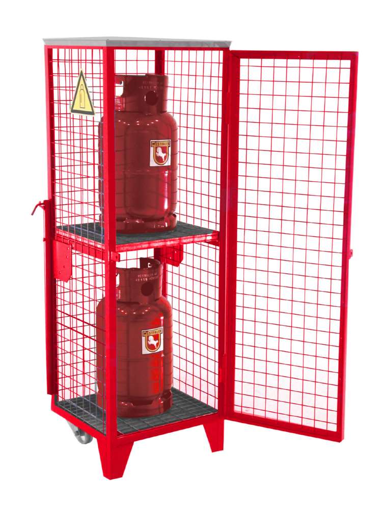Produktbild Bauer Gasflaschen Depot GFD R 2 575 x 1580 x 500 mm lackiert feuerrot