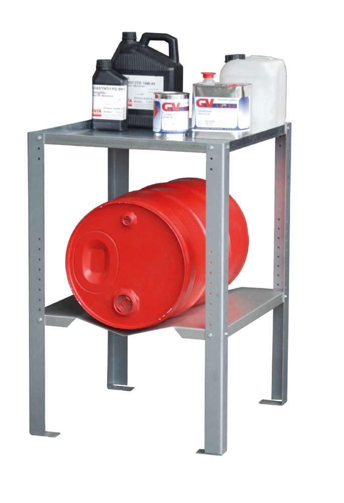 Produktbild Bauer Gebinderegal Typ GR B Gefahrstoffregal B600mm H900mm T700mm verzinkt