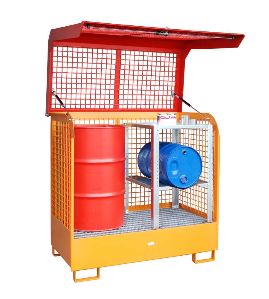 Produktbild Bauer Gefahrstoff Depot GD C 1430 x 1390 x 820 mm lackiert gelborange bild 3