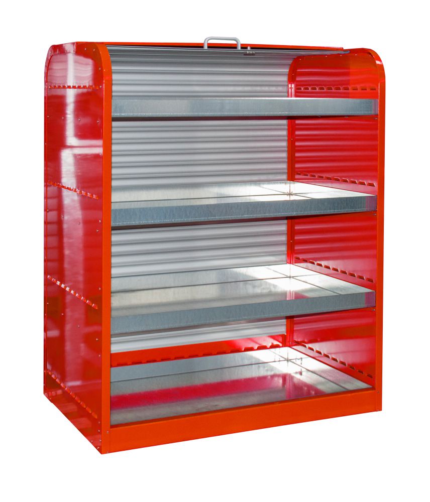 Produktbild Bauer Gefahrstoff Rollladenschrank RSG 4 lackiert Feuerrot bild 2