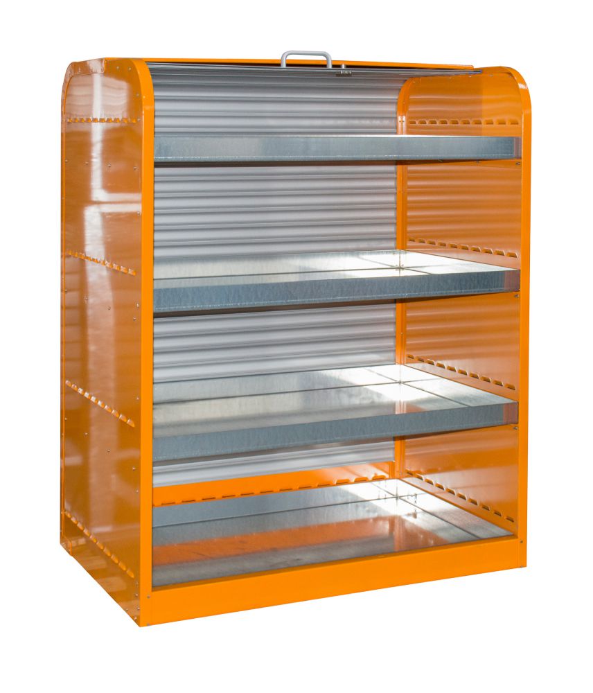 Produktbild Bauer Gefahrstoff Rollladenschrank RSG 4 lackiert Gelborange bild 2