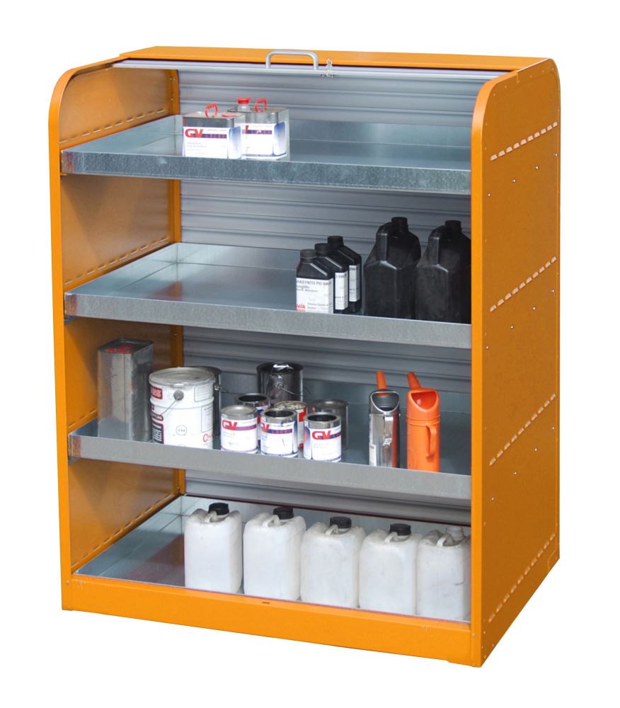 Produktbild Bauer Gefahrstoff Rollladenschrank RSG 4 lackiert Gelborange bild 3