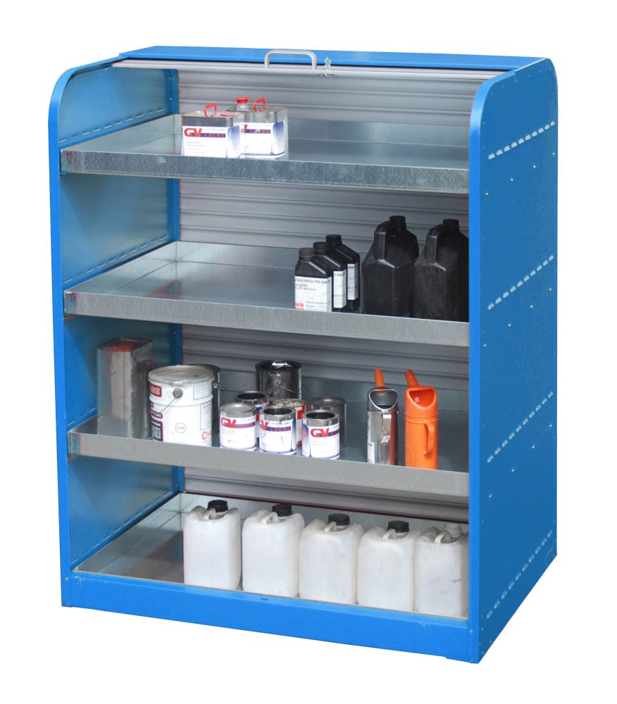 Produktbild Bauer Gefahrstoff Rollladenschrank RSG 4 lackiert Lichtblau bild 3