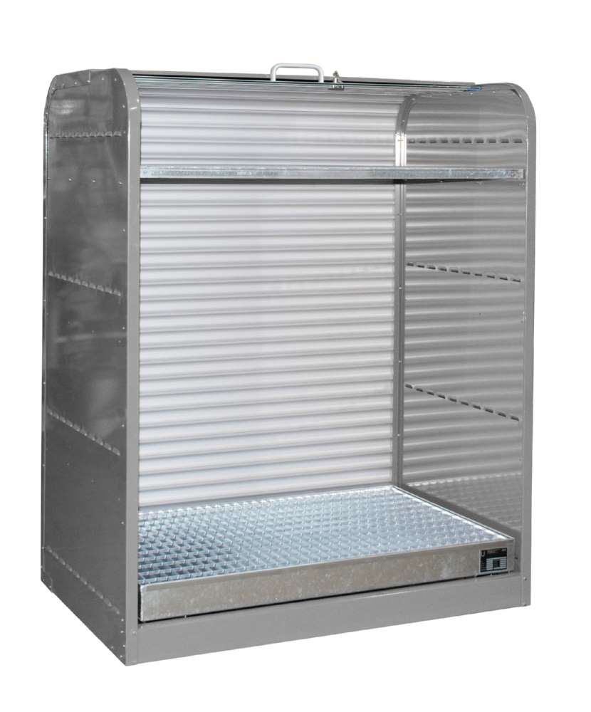 Produktbild Bauer Gefahrstoff Rollladenschrank RSG 2 lackiert 1300 x 1610 x 870 mm mausgrau bild 2