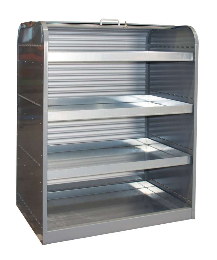 Produktbild Bauer Gefahrstoff Rollladenschrank RSG 4 lackiert 1300 x 1610 x 870 mm mausgrau bild 1