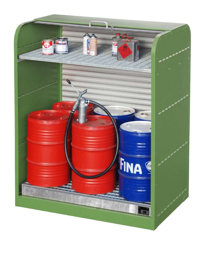 Produktbild Bauer Gefahrstoff Rollladenschrank RSG 2 lackiert 1300 x 1610 x 870 mm resedagrün bild 3