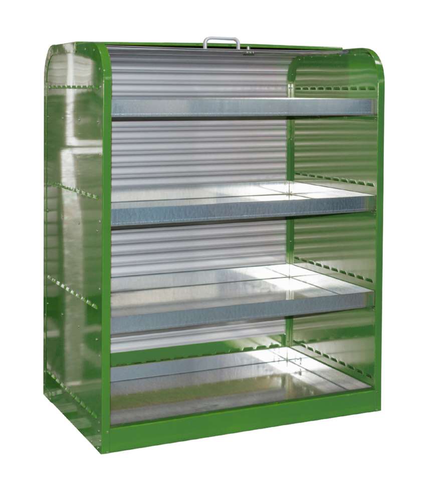 Produktbild Bauer Gefahrstoff Rollladenschrank RSG 4 lackiert 1300 x 1610 x 870 mm resedagrün bild 1