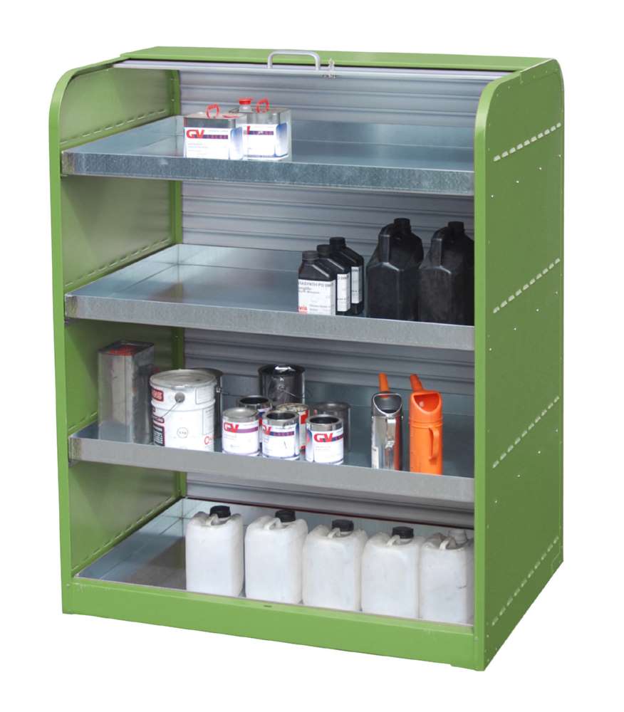 Produktbild Bauer Gefahrstoff Rollladenschrank RSG 4 lackiert 1300 x 1610 x 870 mm resedagrün bild 3