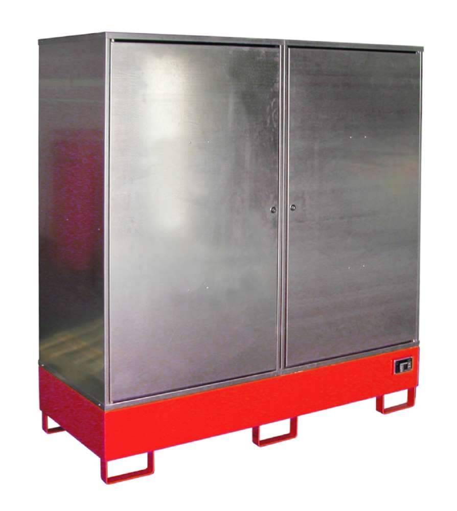 Produktbild Bauer Gefahrstoff Schrank GS 2 lackiert 1680 x 1780 x 690 mm feuerrot