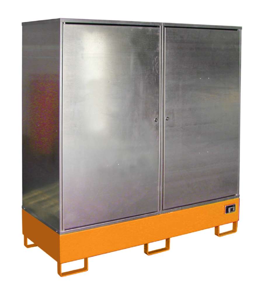 Produktbild Bauer Gefahrstoff Schrank GS 2 lackiert 1680 x 1780 x 690 mm gelborange