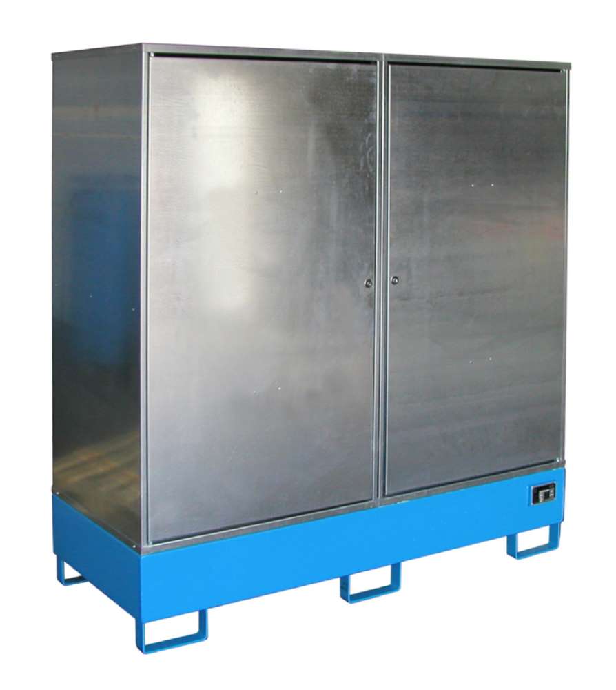 Produktbild Bauer Gefahrstoff Schrank GS 2 lackiert 1680 x 1780 x 690 mm lichtblau