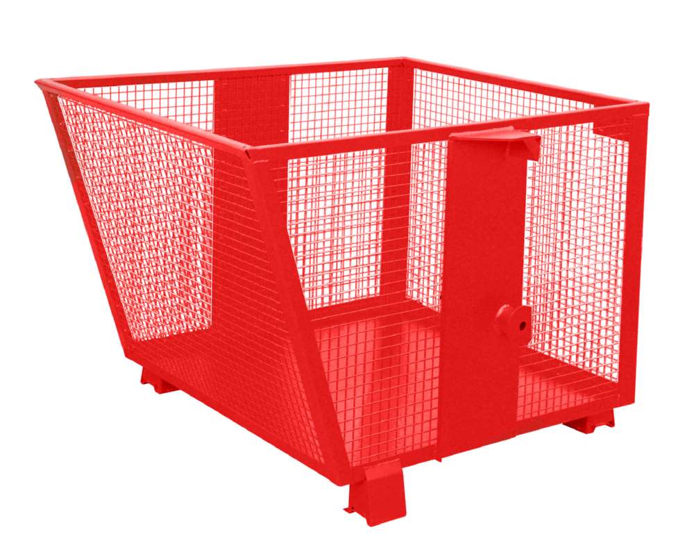 Produktbild Bauer Gitterbehälter BSK-G 90 lackiert in der Farbe Feuerrot