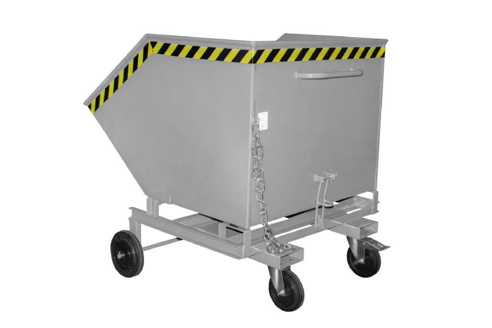 Produktbild Bauer Kastenwagen KW-ET 1000 lackiert 2 Räder und 2 Lenkrollen mausgrau