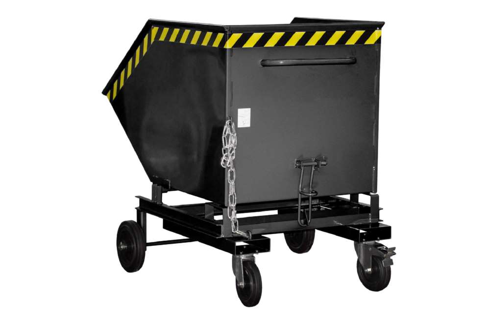 Produktbild Bauer Kastenwagen KW-ET 600 lackiert 2 Räder und 2 Lenkrollen schwarzgrau